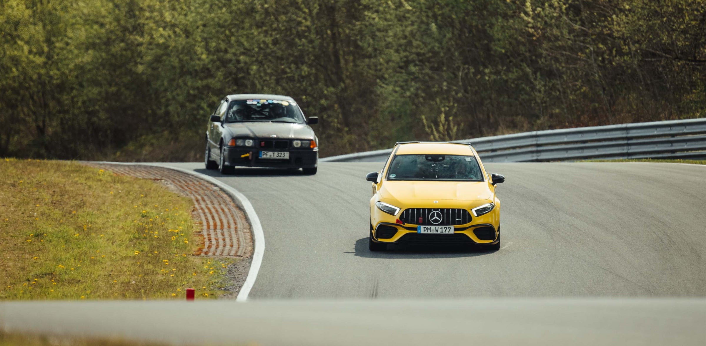 Street legal Mercedes and BMW at GP Days trackday on Bilster Berg